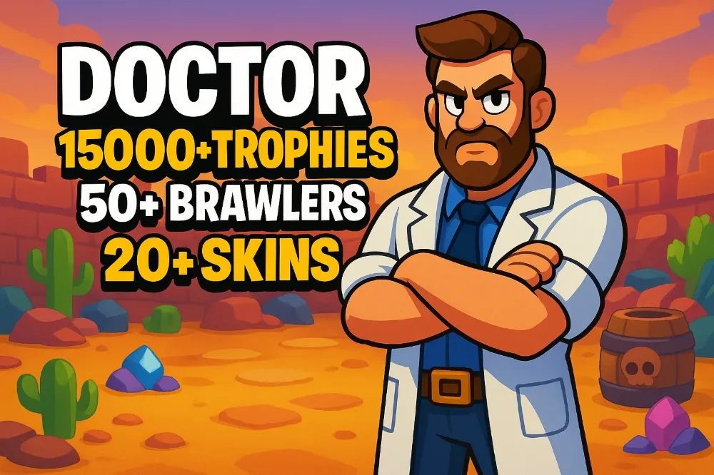 🏆 15000+ TROPHIES 🏆 50+ BRAWLERS 🔥 FULL ACCESS 💚