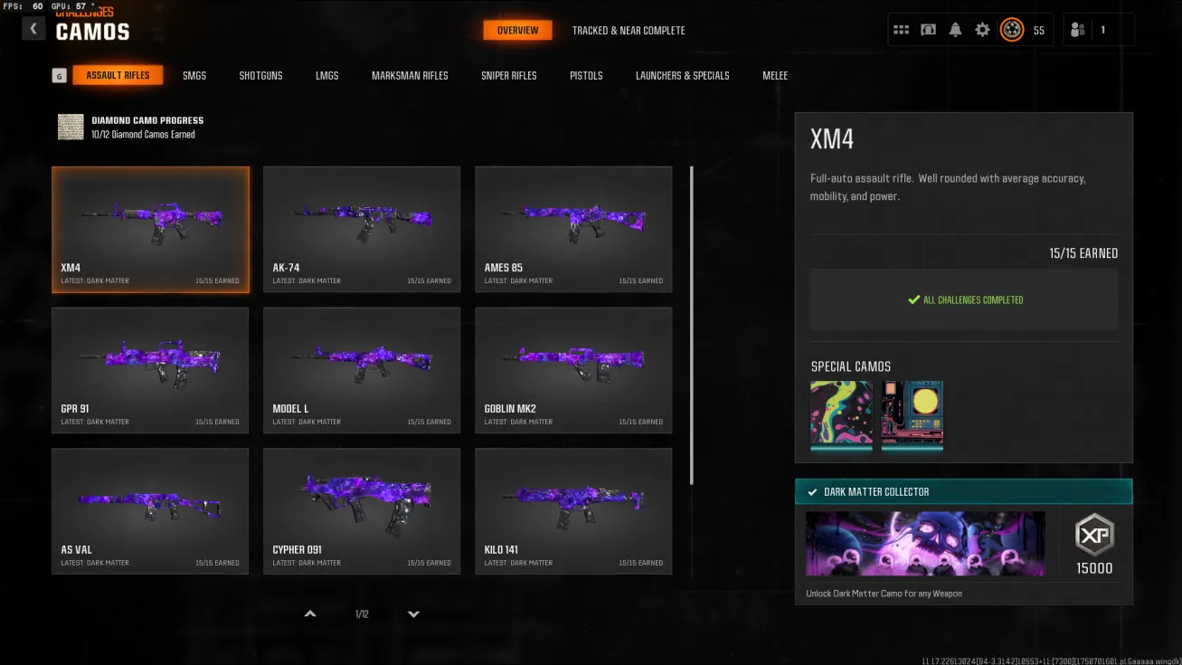 Dark Matter On 33-40 Guns ✨ Level 55 Bo6/Warzone [Handmade]⚡【PC/PS/Xbox】✅ Ranked Ready [✅INSTANT✅]
