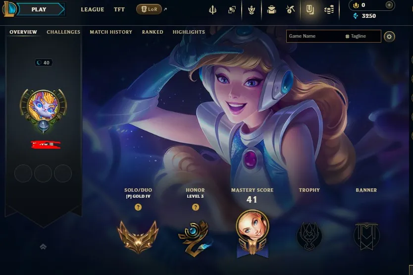 EUW S16 Gold 4 S14 Platinum 2 | Champs: 36 | Star Guardian Jinx & Storm Dragon Lee Sin | Skins: 13 | Honor lvl 3 | #88