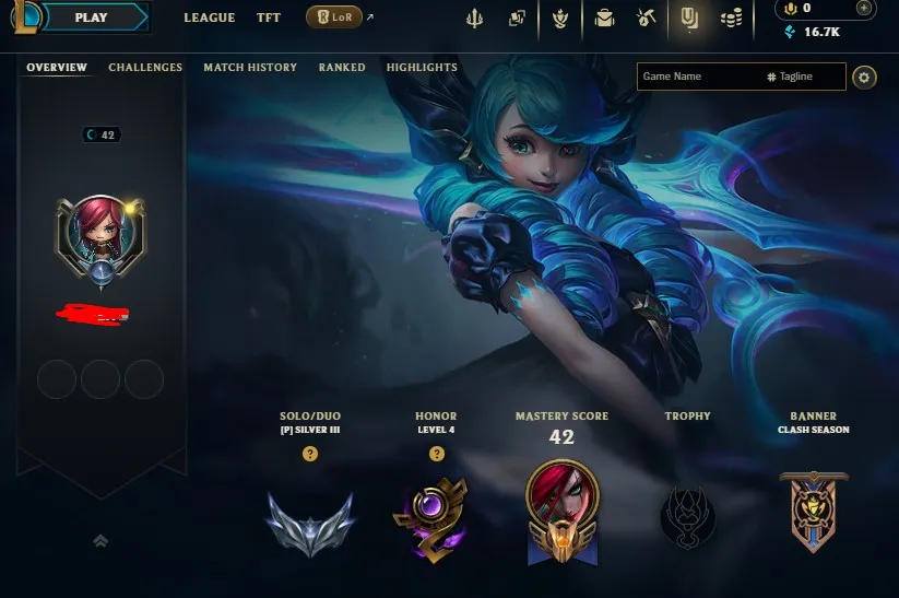 EUW S16 Silver 3 | Champs: 33 | BE: 16.7K | Noxus Hunter Anivia & Ironscale Shyvana | Honor lvl 4 | #60