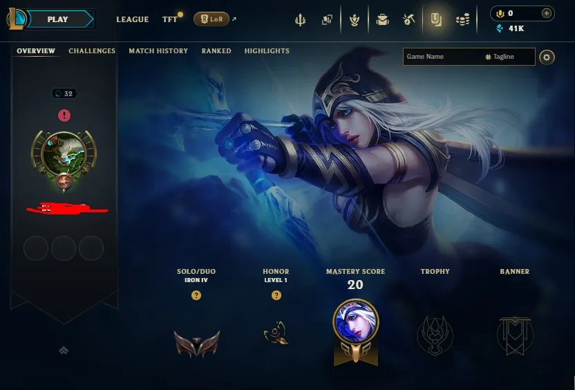 EUW High Quality Safe S16 Iron 4 0 LP S14 Iron 4 0 LP Hardstuck| BE:41K | 0-19 0% Winrate | #71