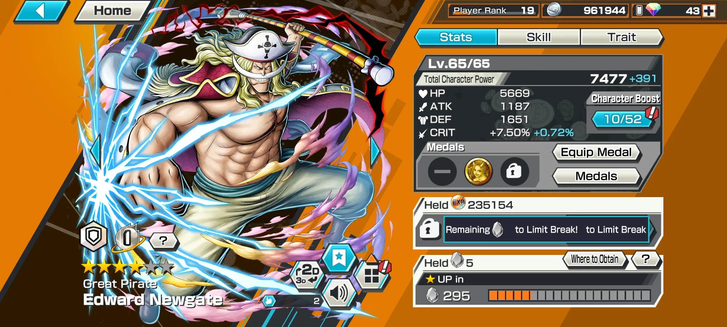 iOS✅ Android✅2 EXTREME 1 MAX🔥 GOLD ROGER MAX 🔥 NEWGATE LV 65🔥 GOOD MEDALS🔥SUPPORT 124% #46