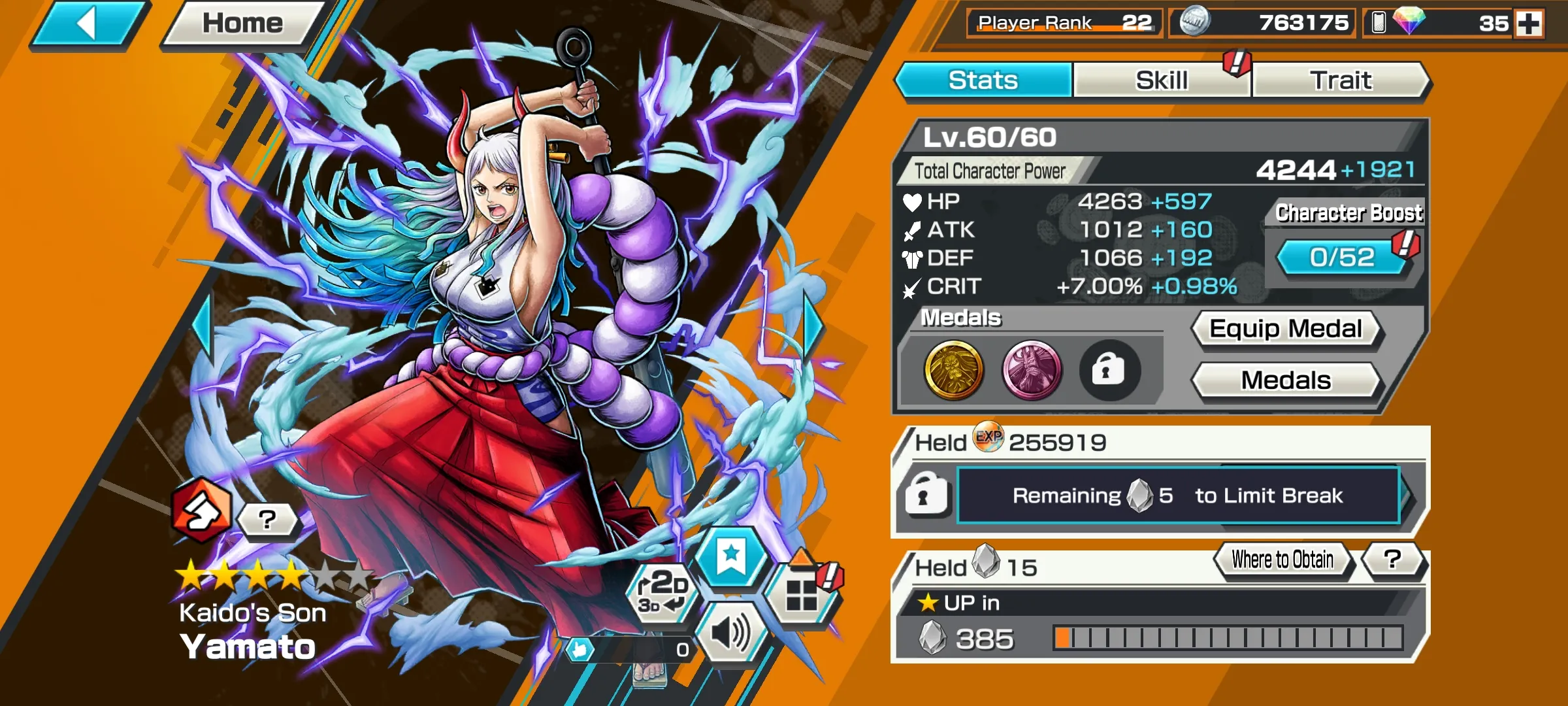 126🔥3 EXTREME 2 MAX🔥LUFFY 5 GEAR MAX🔥KID LAW MAX🔥YAMATO LV 60🔥CP9 BLUENO LV 60🔥JABRA LV 60🔥 INCREASE HP BY 70%🔥GOOD MEDALS🔥SUPPORT 125%🔥Android & iOS🔥