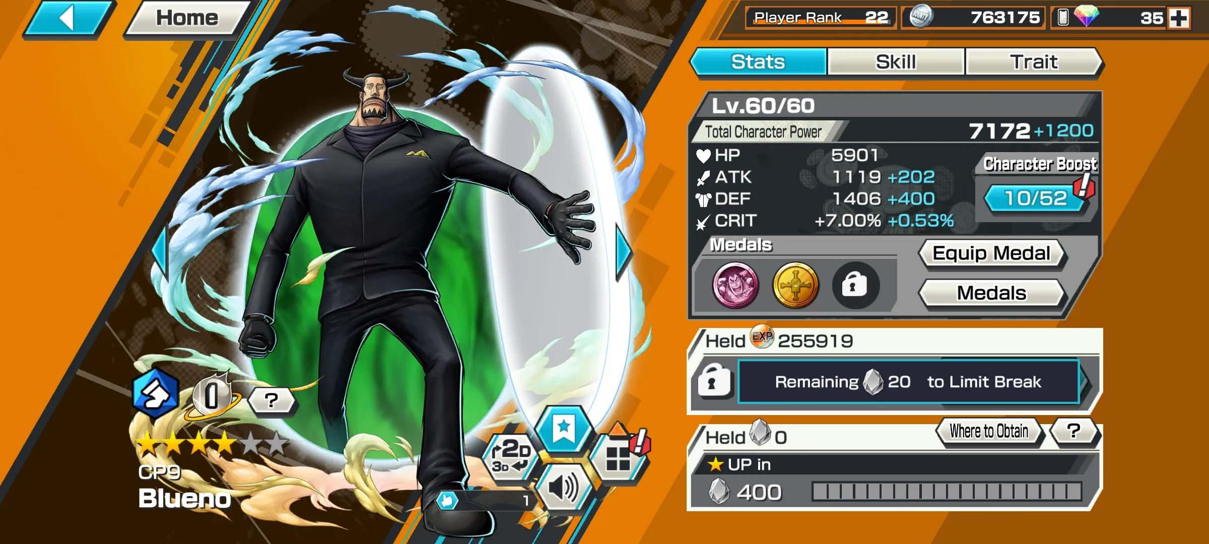 126🔥3 EXTREME 2 MAX🔥LUFFY 5 GEAR MAX🔥KID LAW MAX🔥YAMATO LV 60🔥CP9 BLUENO LV 60🔥JABRA LV 60🔥 INCREASE HP BY 70%🔥GOOD MEDALS🔥SUPPORT 125%🔥Android & iOS🔥