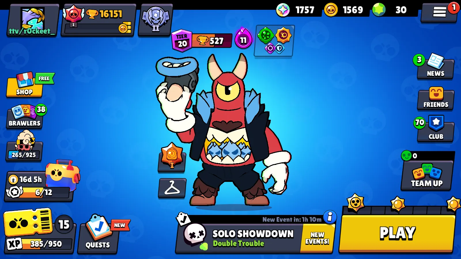 🏆16151 TROPHY 🏆53 BRAWLERS 💫 58 SKINS 🔥 FAST DELIVERY 🚚 SEE SCREENSHOTS 💥