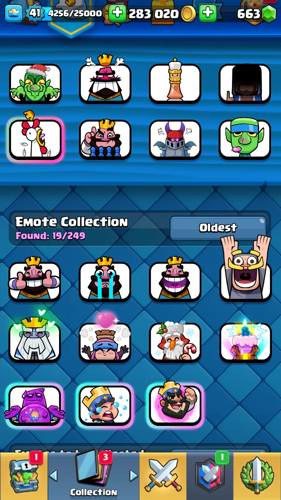 🏆7117 TROPHIES🏆ARENA 19💫LVL 41🔥5 MAX CARDS⭐110 CARDS💎663 GEMS💎