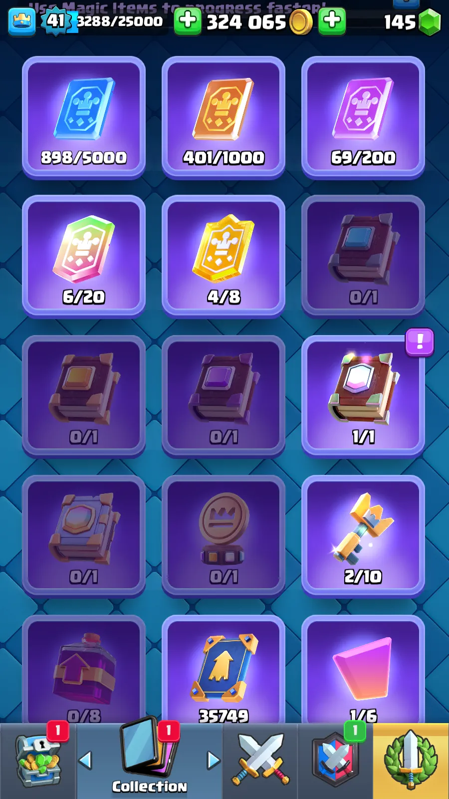 🏆7000 TROPHIES🏆ARENA 19💫LVL 41🔥5 MAX CARDS⭐113 CARDS