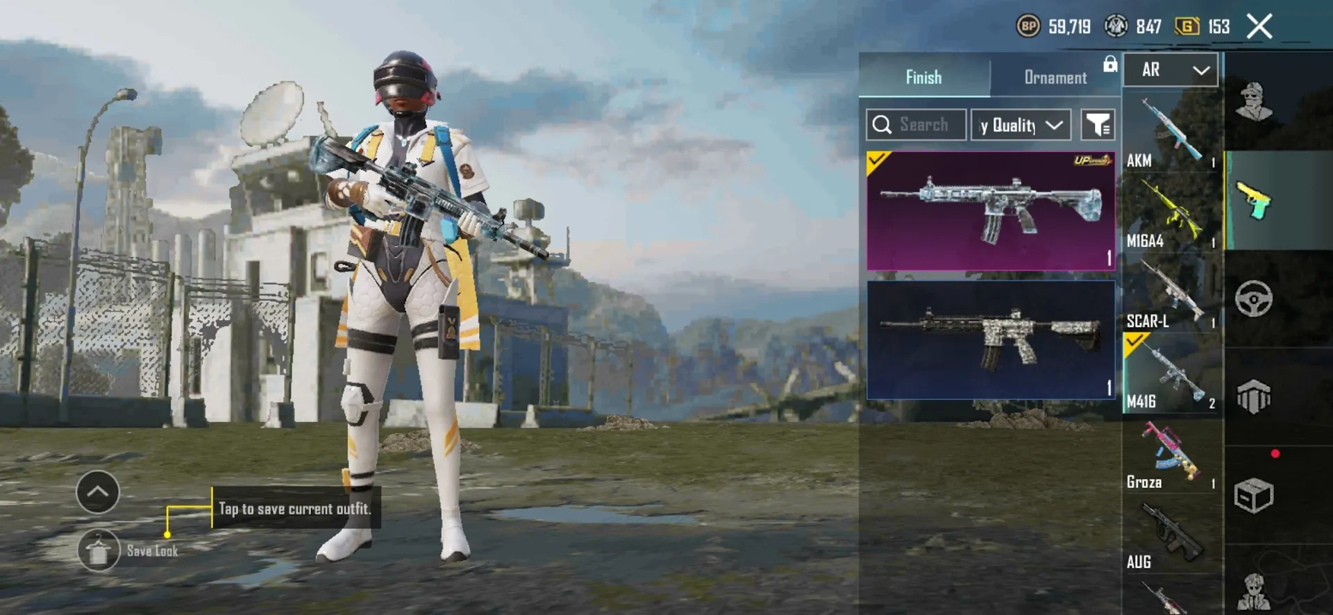 PGM528 Glacier M416 Lv.2, Overachiever Title, Cycle 7 Set, Tundrawolf Parachute, Premium Outfits & Skins