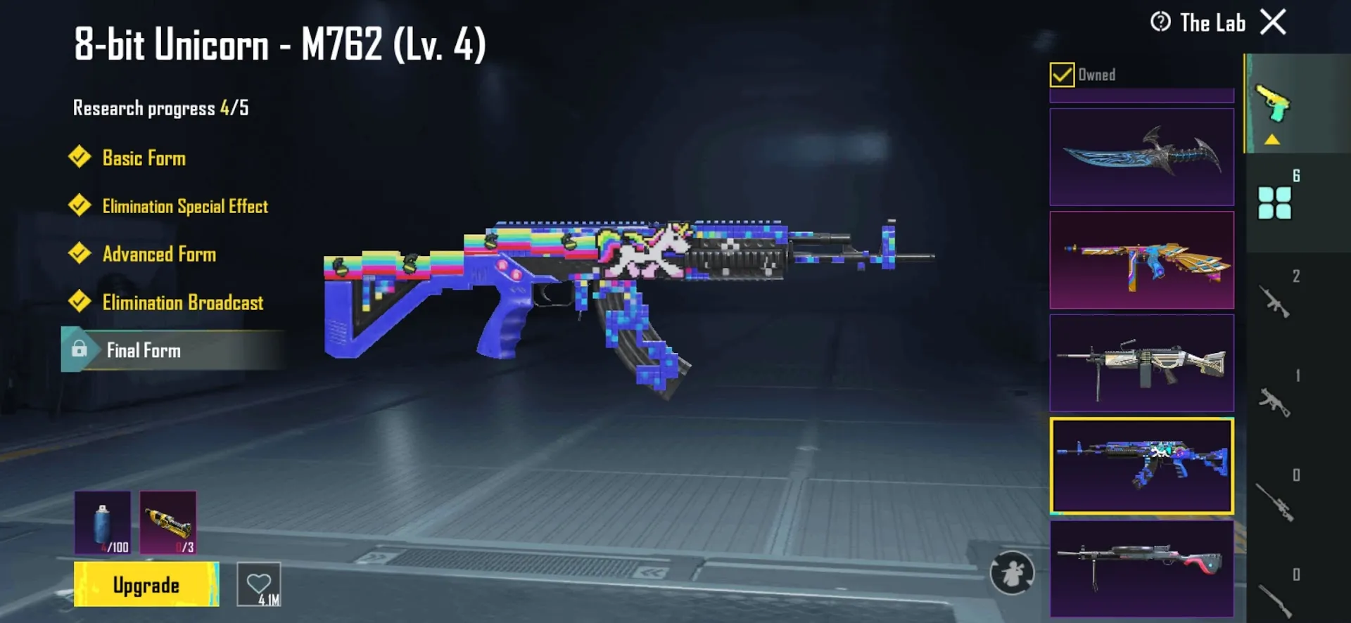 PGM525 Rare Lab 6-Weapons | Lilac Finesse, Unicorn M762, Winter Queen M249II, Full Suits & Max Shiba