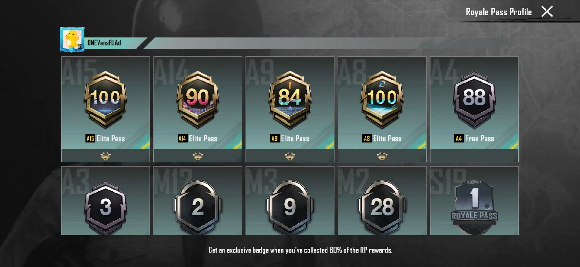 PGM541 Seadream Melody SLR, Glacier M416 Lv2, Chow Blaster SCAR-L Lv3, Candied Haunter MP7 Lv2, Multiple Mythic Outfits & Vehicles 