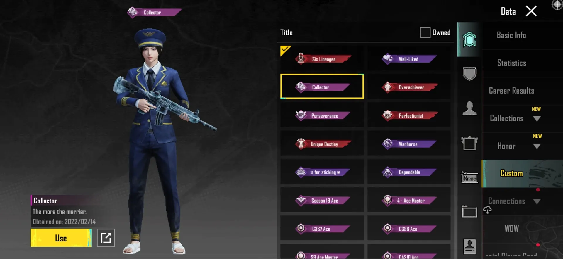 PGM547 Glacier Lvl 2, M762 Lvl 4, Thompson Lvl 1, MK47 Lvl 1, Collector Title, Pilot Suit Full Set 