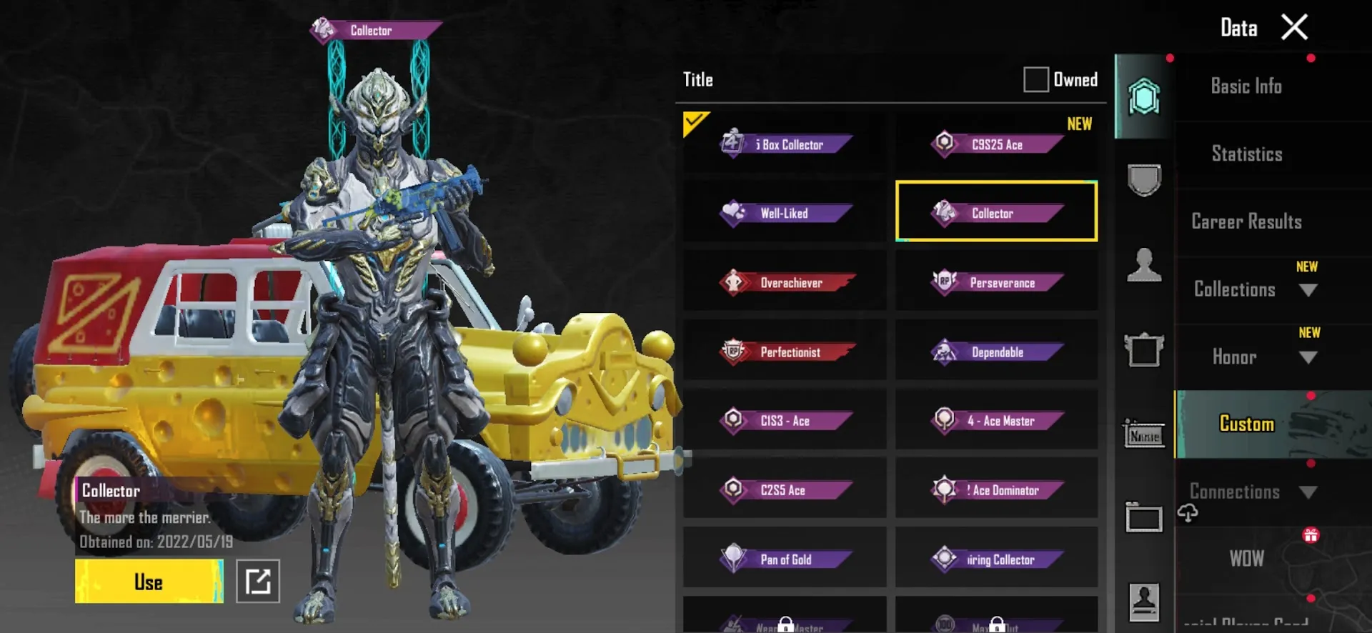 PGM538 Collector Suit, Eerie Doll Avatar Frame, Chow Blaster SCAR-L, Thornrose Dawn M16A4, Jungle Prey Parachute, Multiple Mythic Outfits & Weapon Skins 