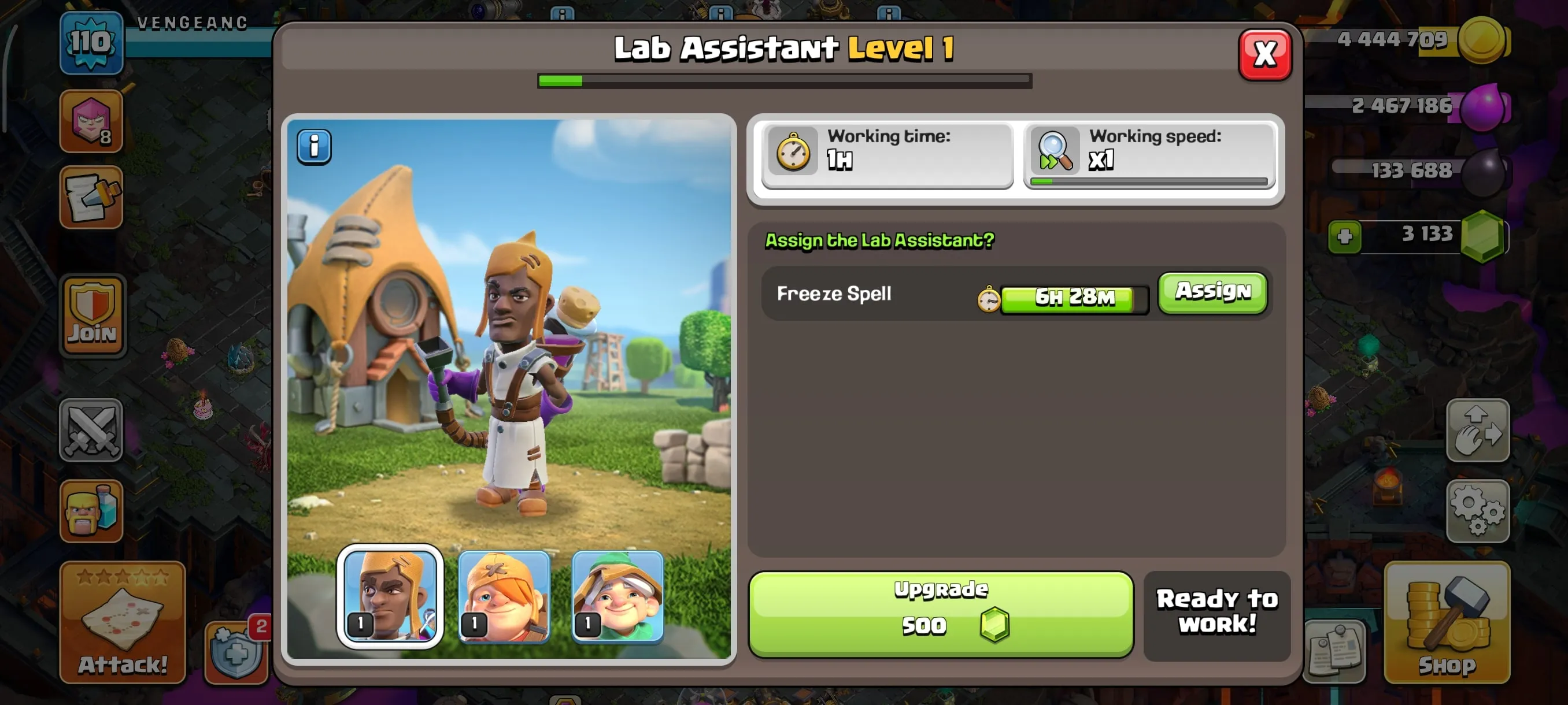 COC193 Ghost Queen Skin TH12 Account 5 Builders BH5 3133 Gems 