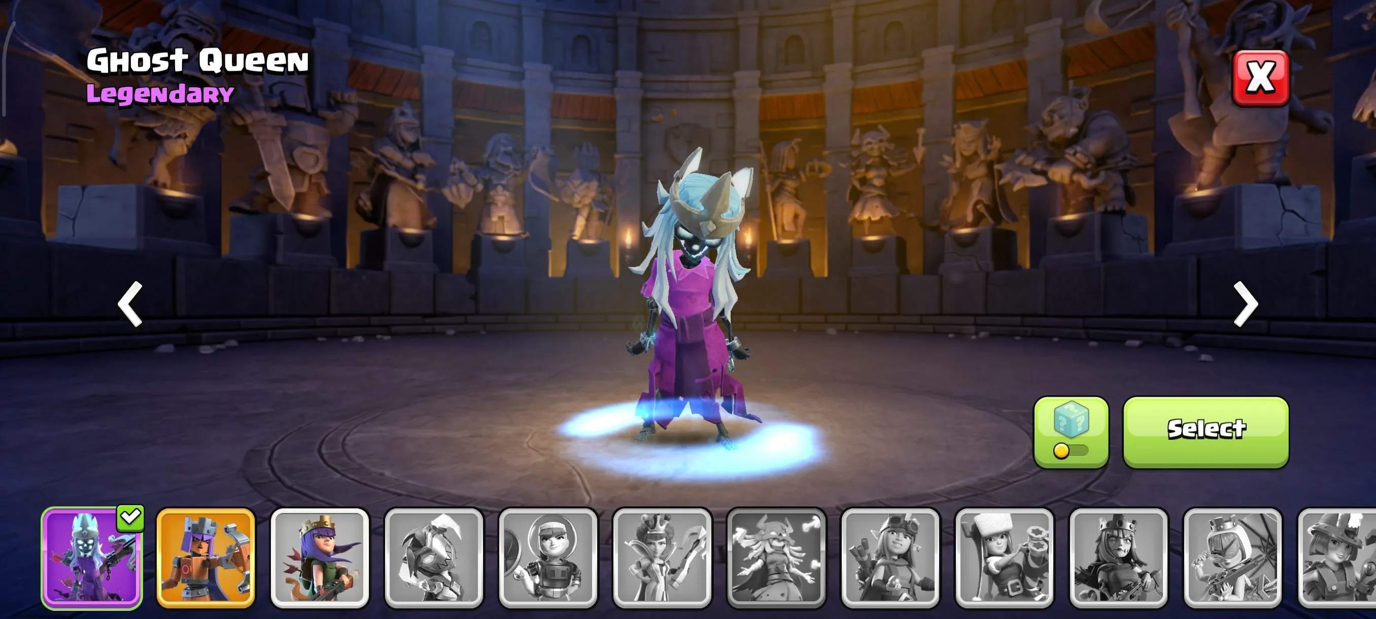 COC193 Ghost Queen Skin TH12 Account 5 Builders BH5 3133 Gems 