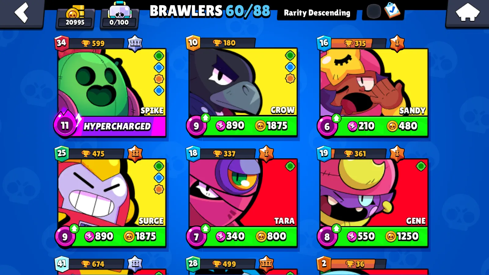 🏆20.995 TROPHY🏆 60 BRAWLERS 💫 60 SKINS 🔥INSTANT DELIVERY 🚚 SEE SCREENSHOTS 💥