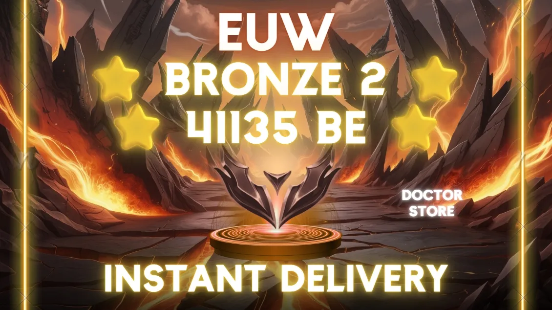 EUW ☀️ BRONZE Il ☀️ 41135 BE ☀️ 20 CHAMPIONS 🚀 INSTANT DELIVERY