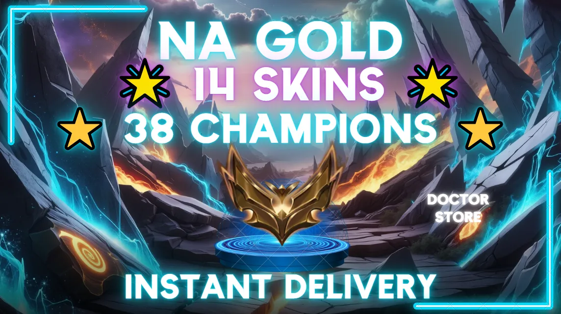 🌎【NA】🌎 GOLD 2 ✅ 14 SKINS ✅ 38 CHAMPIONS 🎯 RANKED RESTRICT 🎯