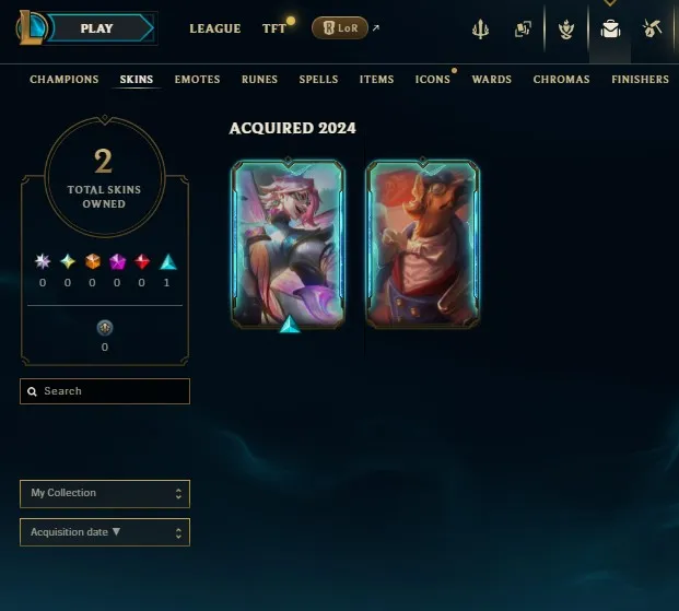 EUW S16 Silver 1 S14 Gold 2 | Champs: 30 | Fearie Court Ezreal & Battle Queen Rell | Honor lvl 3 | #64