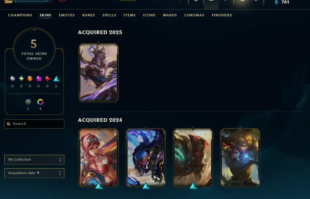 NA💎 NEW SPLIT 🏆 GOLD 4 ✅ 5 SKINS ❤️ SAFE AGED 2022 ACCOUNT ❤️ TRUSTED SELLER ❤️ INSTANT DELIVERY ⚡