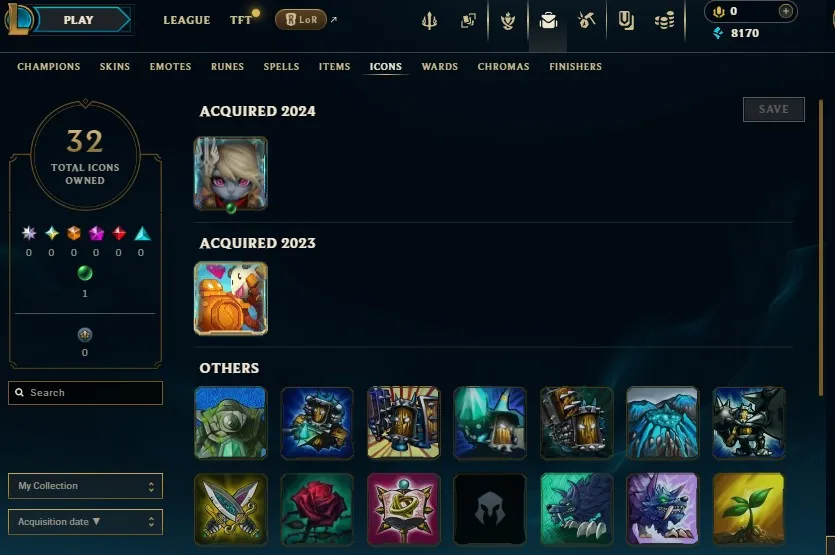 EUW S16 Silver 2 Platinum 4 MMR | Champs: 23 | BE: 8.1K | Honor lvl 3 | #116