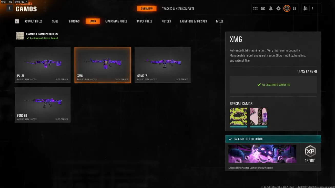 Dark Matter On 33-40 Guns ✨ Level 55 Bo6/Warzone [Handmade]⚡【PC/PS/Xbox】✅ Ranked Ready [✅INSTANT✅]