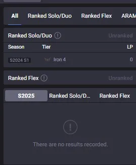 EUNE High Quality Safe S14 Iron 4 S16 Iron 1 0 LP Hardstuck| BE:34400| 0% WR Low MMR | Honor lvl 3 | #21