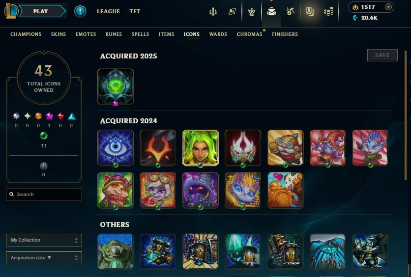 ME S16 Platinum 2 Emerald 1 MMR | BE: 20.6K | 1517 RP | Gladiator Draven & Zombie Brand & Fright Night Trundle | #66