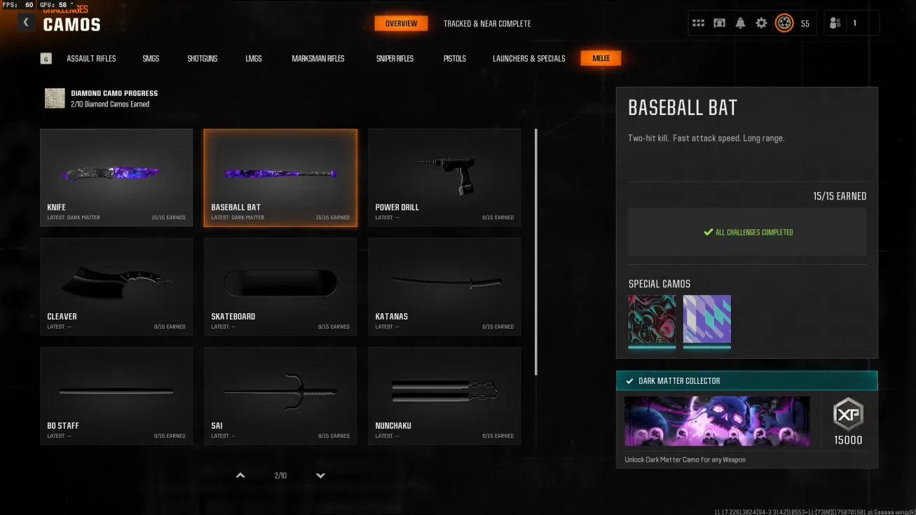 Dark Matter On 33-40 Guns ✨ Level 55 Bo6/Warzone [Handmade]⚡【PC/PS/Xbox】✅ Ranked Ready [✅INSTANT✅]