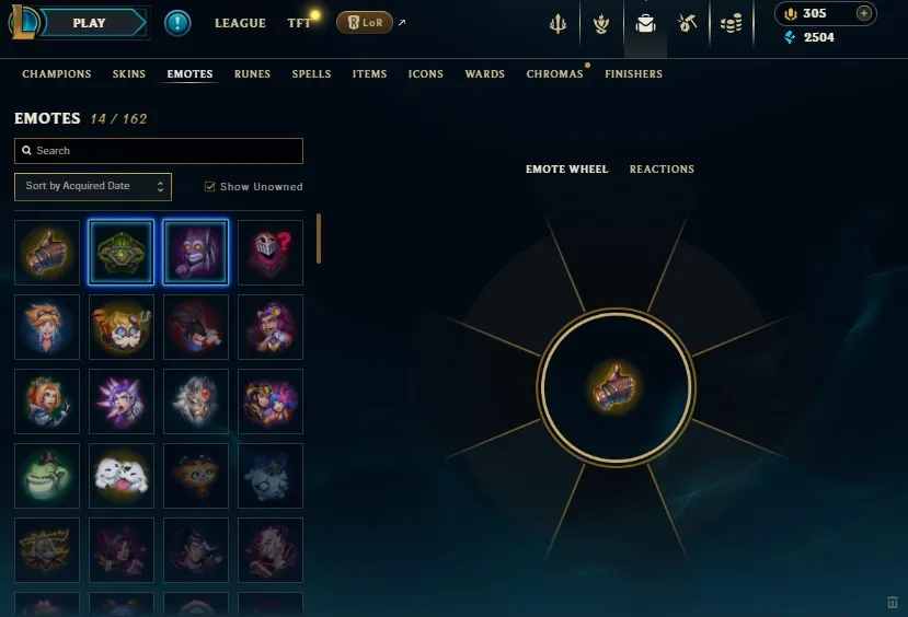 EUNE S14 Emerald 4 S16 Gold 1 | Champs: 48 | RP: 305 | 3 Skins + 14 Skin Shards | Honor lvl 3 | #24