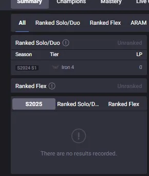 EUNE High Quality Safe S14 Iron 4 S16 Iron 1 0 LP Hardstuck| BE:34100| 0% WR Low MMR | Honor lvl 3 | #17