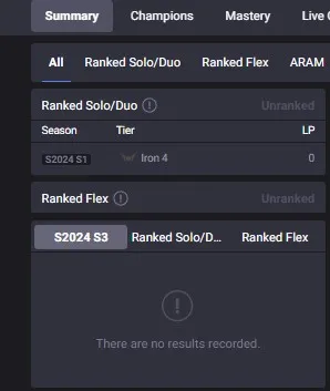 High Quality Safe S14 Iron 4 S15 Iron 4 0 LP Hardstuck| BE: 35200| 0% WR Low MMR | Honor lvl 3 | #13
