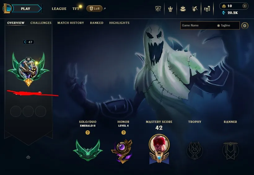 EUW S15 Emerald 2 63% WR | Champs: 51 | BE: 20K | Skins: 6 | Diamond 4 MMR smurf | Honor Lvl 4 | #1