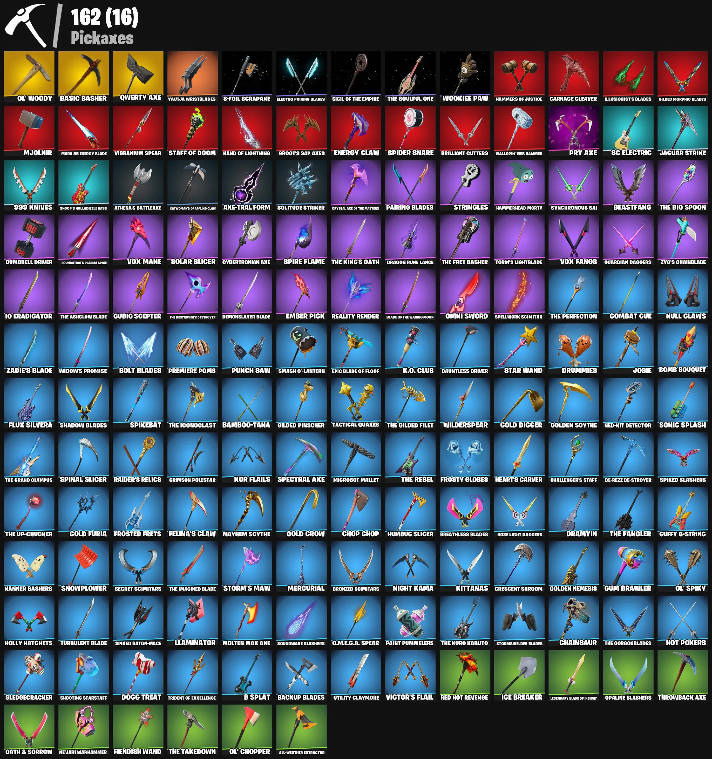 F1162 104 Skins Including Joltara, Raz, The Foundation & More