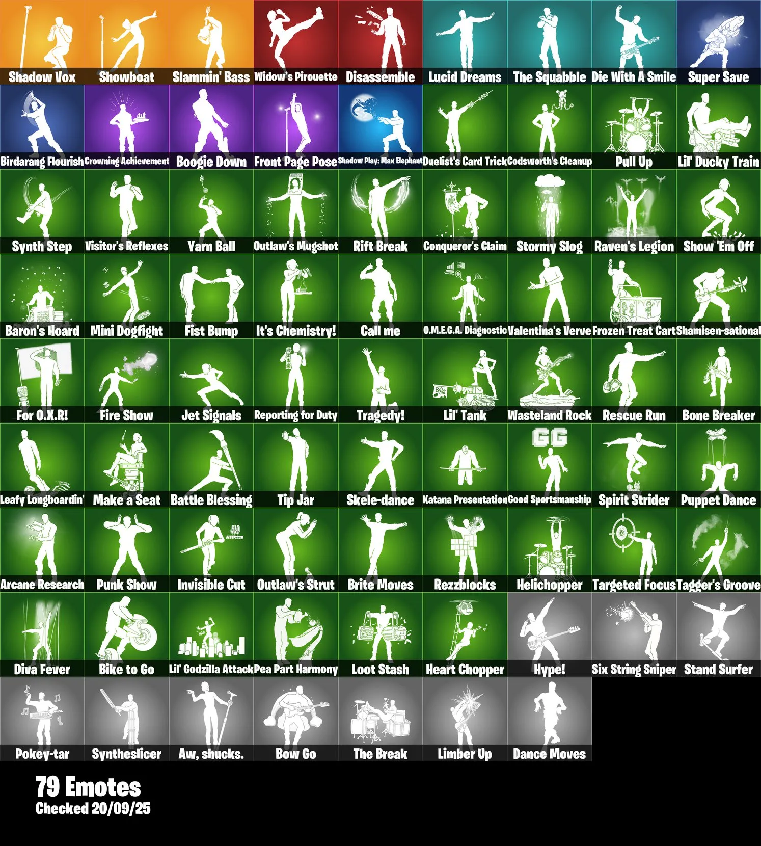 F1202 88 Skins (Fishstick, Neko Hatsune, Shadow Vox, Showboat, Slammin' Bass, Wastelander Magneto, Robin, Sabrina Carpenter, Knight Conqueror, Hero Baymax, Peabody, and More)