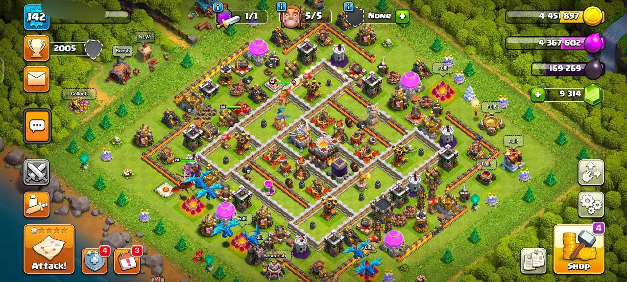 [KS] TH11  | HERO'S 50-50-20 | 9314 GEMS | FIREBALL | 406 RAID ND 691 CWL MEDALS   | LVL 142 |  RENAME AVAILABLE | CHEAP PRICE | SAFE AND SECURED | INSTANT DELIVERY 🚛