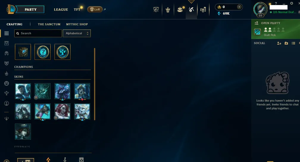 🌎EUW🏆Ranked Ready⭐W10-0L❄️+69K 🔥9 Skins in loot🏆10 Champions 🚀instant delivery✅️