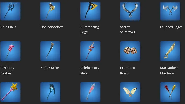 F1043 78 Skins, 70 Picks, Galaxy Grappler, Gojo, Utah, Midsummer Midas, Harley Quinn, Optimus Prime, Geralt, Doom Slayer 