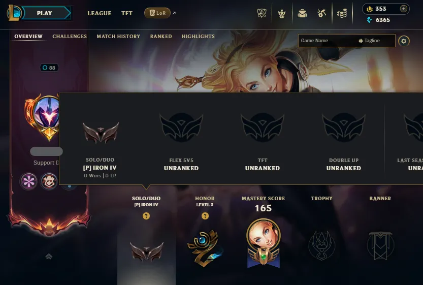 🔥LVL88 Iron 4 Handleveled💎62Champs 8Skins 6K BE⭐Name Changeable✅Recovery Info Incl – Lifetime Ownership Guarantee