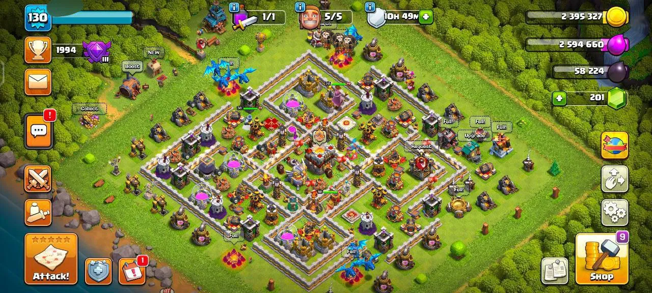 [KS] TH11  | HERO'S 50-50-20 | GIANT GAUNTLET SPIKEY BALL FIREBALL | 1669 RAID  | 201 GEMS | LVL 130 |  RENAME AVAILABLE | CHEAP PRICE | SAFE AND SECURED | INSTANT DELIVERY 🚛