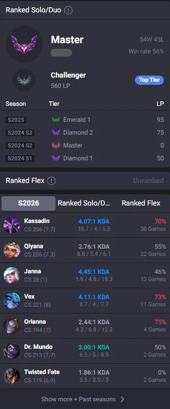 S16🔥LVL63 MASTER +440LP Handleveled💎17K BE 57Champs 15Skins⭐Name Changeable✅Lifetime Ownership Guarantee - Never Taken Back