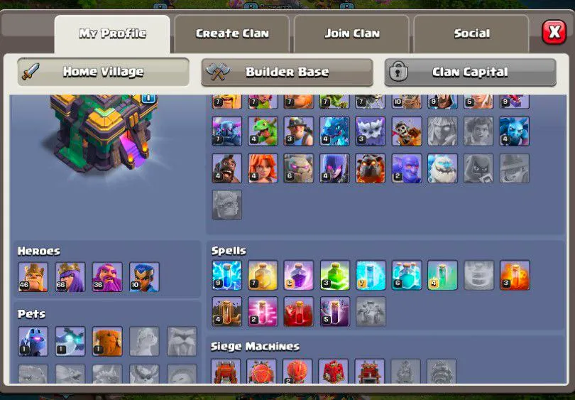 TH14 ⚔️ 1882 RAID ND 1392 CWL MEDALS ⚔️ HERO'S 46-66-36-10 ⚔️ SPIKEY BALL EQUIPMENT ⚔️ PIXEL KING ⚔️ LVL 133 ⚔️ CHEAP PRICE ⚔️ SAFE AND SECURED ⚔️ INSTANT DELIVERY 🚚