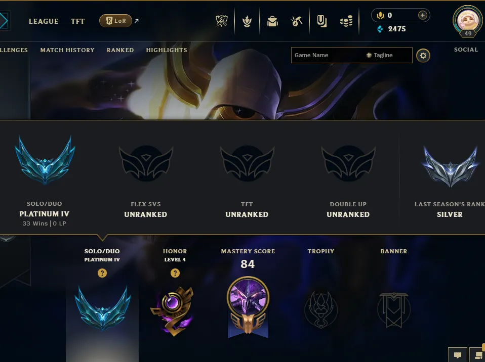 EUNE Platinum IV ⸱ 9 Skins ⸱ 63 Champs ⸱ Changeable Email - Instant Delivery + Full Access