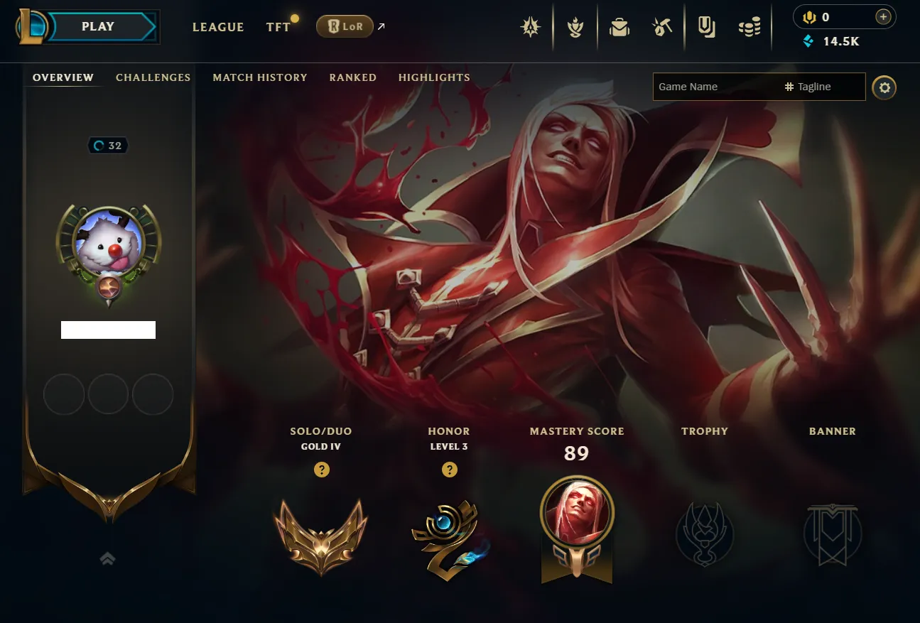 EUNE 🔱 GOLD 4 🔱 INSANE LP GAINS 🔱 14500 BE 🔱 1 SKIN 🔱 VANGUARD SAFE 🔱 Unverified Mail 🔱 Handleveled 🔱