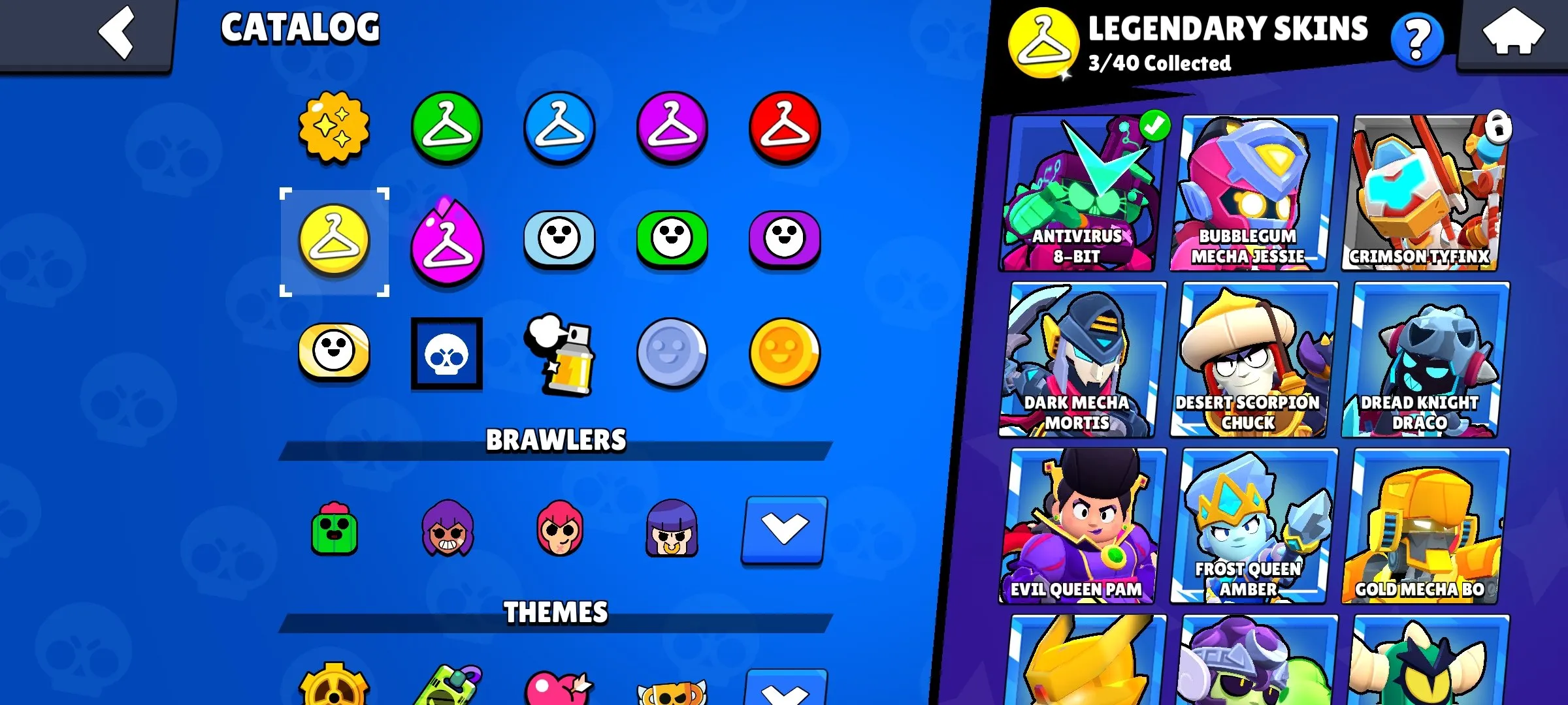 BS1936 High Level 135 | 34383 Trophies | 86 Brawlers | 169 Skins | Antivirus 8-Bit, Dark Mecha Mortis, Evil Queen Pam, Frost Queen Amber, Gold Mecha Bo 