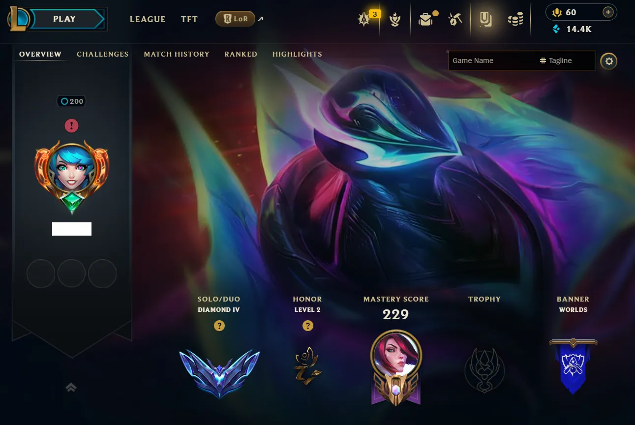 EUW 🔱 DIAMOND 4 53 LP 🔱 GOOD LP GAINS 🔱 23 SKINS 🔱 S14 SPLIT 2 GRANDMASTER  🔱 LEVEL 200  🔱 VANGUARD SAFE 🔱 STACKED LOOT 🔱 Changeable Mail 🔱 Handleveled 🔱