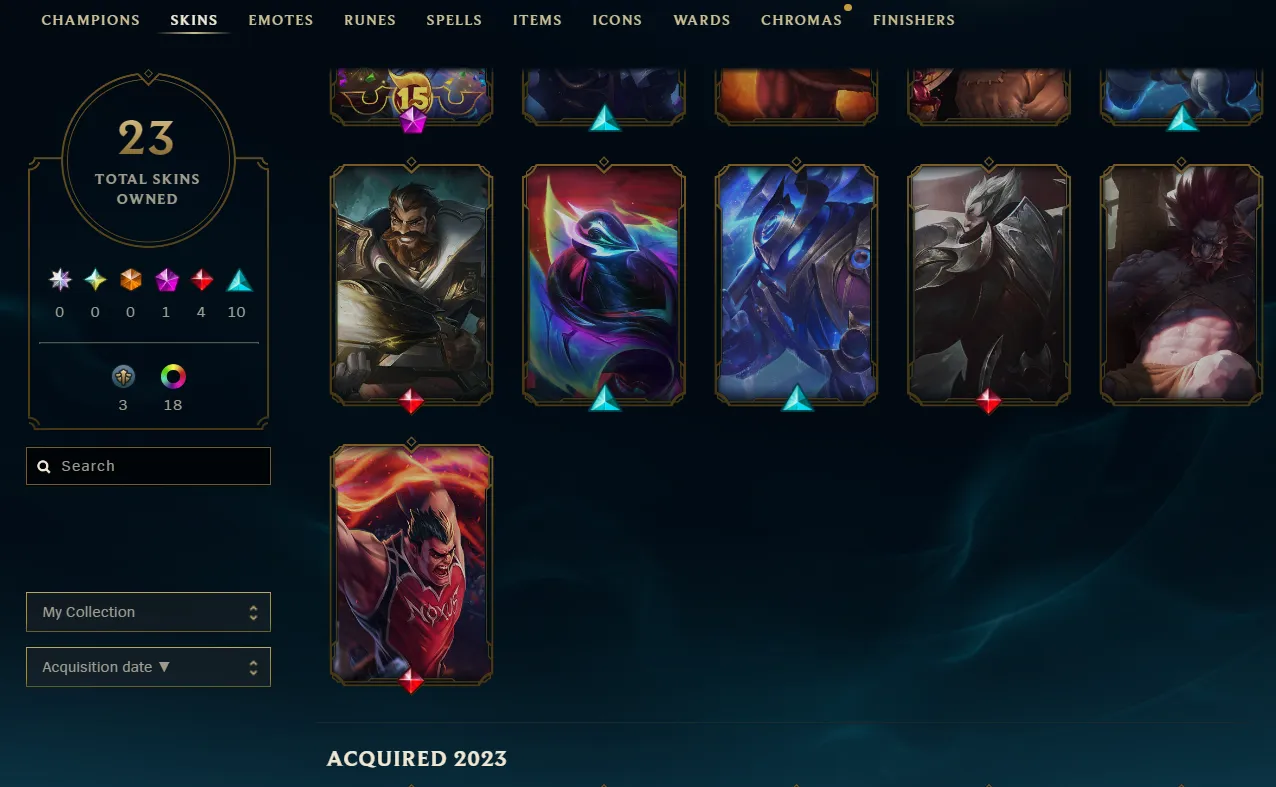 EUW 🔱 DIAMOND 4 53 LP 🔱 GOOD LP GAINS 🔱 23 SKINS 🔱 S14 SPLIT 2 GRANDMASTER  🔱 LEVEL 200  🔱 VANGUARD SAFE 🔱 STACKED LOOT 🔱 Changeable Mail 🔱 Handleveled 🔱