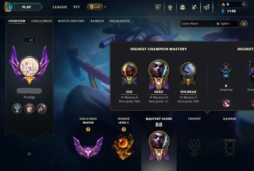 🔥Master 170+LP 72%WR +25/-15LP Gains💎114K BE + Skinshards LOOT🔓Unverified Email✅Recovery Info Included – Lifetime Ownership Guarantee**