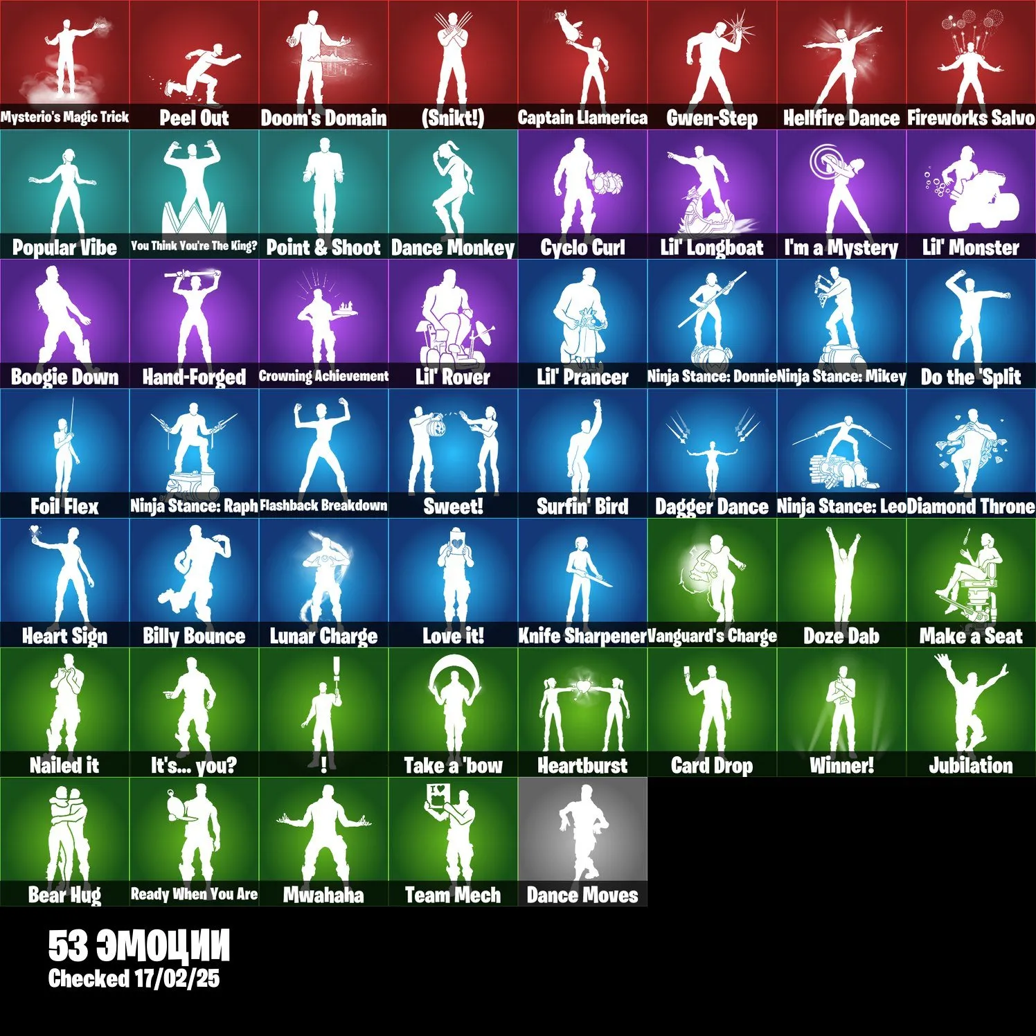 F1172 53 Skins | Mail Change | Time Brella | Paradigm (Reality-659), Torin, Doom, The Operator, The Cube Queen, Spider-Man 