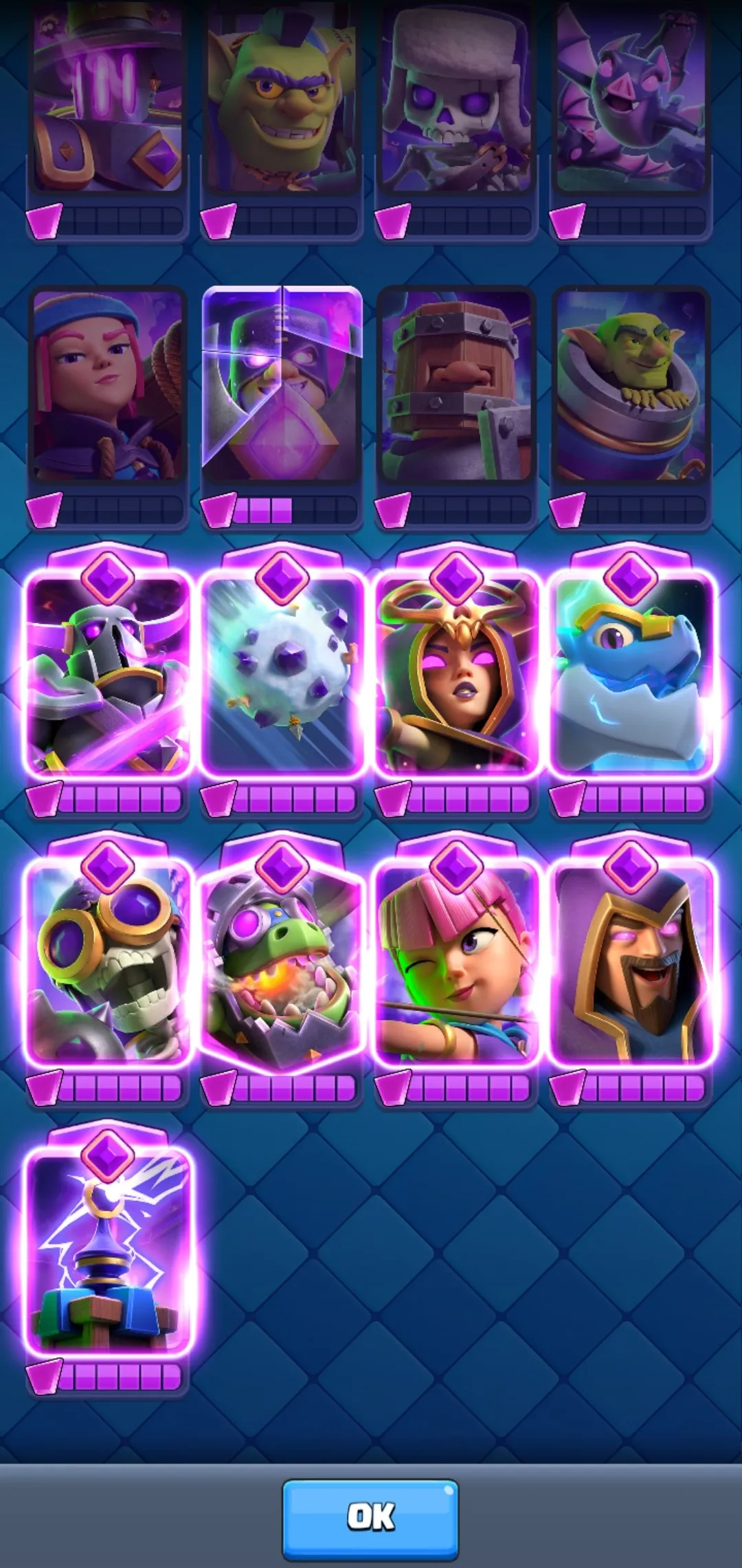 CR691 9 Evolutions 9240 Trophies Level 42 Elite Pekka Deck One Level 15 Elite Pekka Level 14 Zap Fireball Graveyard Skeleton King Electro Wizard