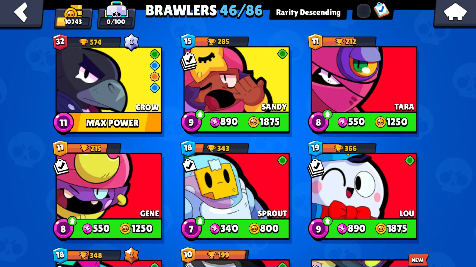 🏆10.743 TROPHY 🏆46 BRAWLERS 💫 39 SKINS 🔥 INSTANT DELIVERY 🚚 SEE SCREENSHOTS 💥